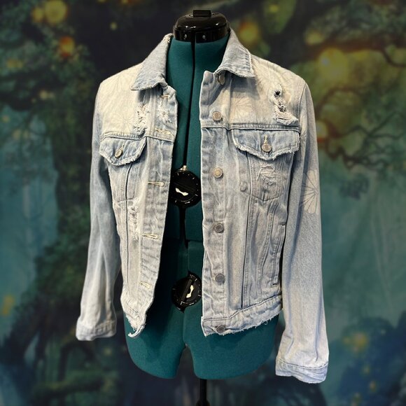 Upcycled Janis Joplin Denim Jacket | Vervet Size M | Kozmic Blues Rework - Picture 4 of 5